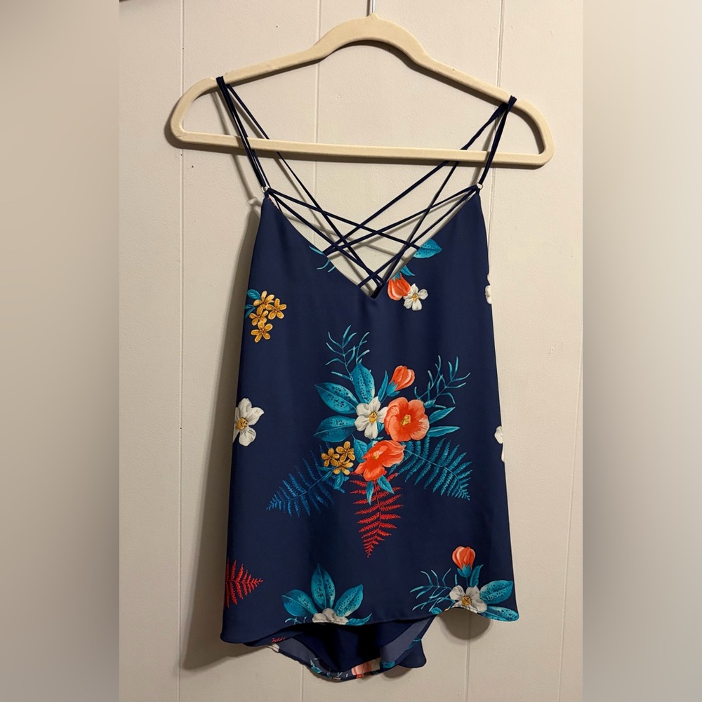 Express Royal Blue Strappy Camisole